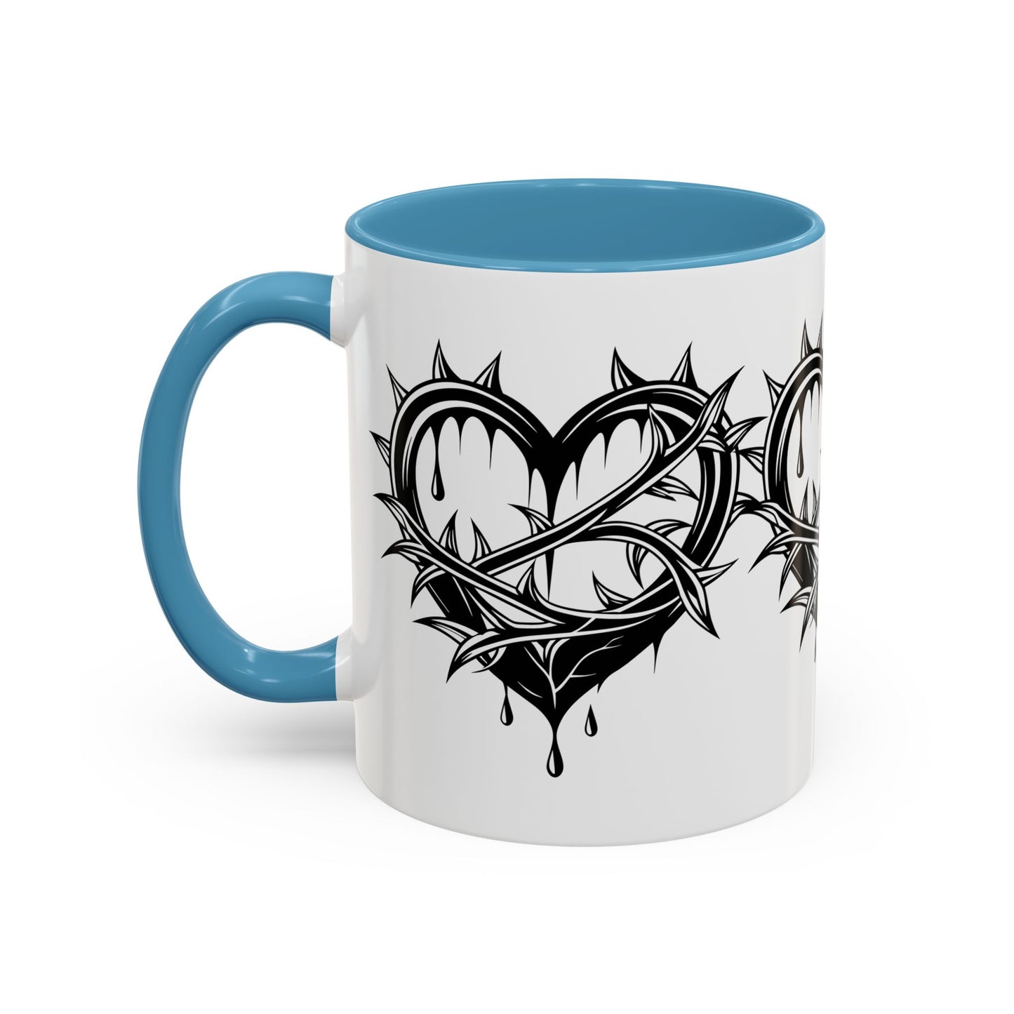 Gothic Heart Mug, Unique Art Coffee Cup for Gifting, Gothic Home Decor, Perfect for Friends, Gothic Style Drinkware
