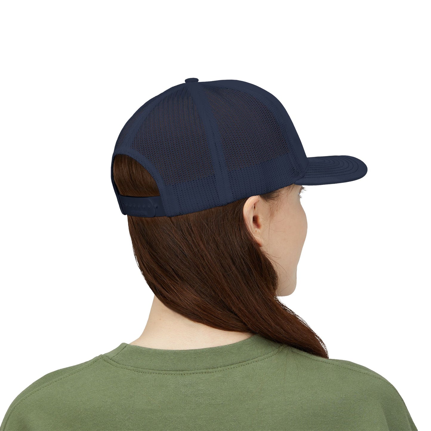 Don’t Look Back Snapback Trucker Cap — Retro Rainbow Embroidered Hat