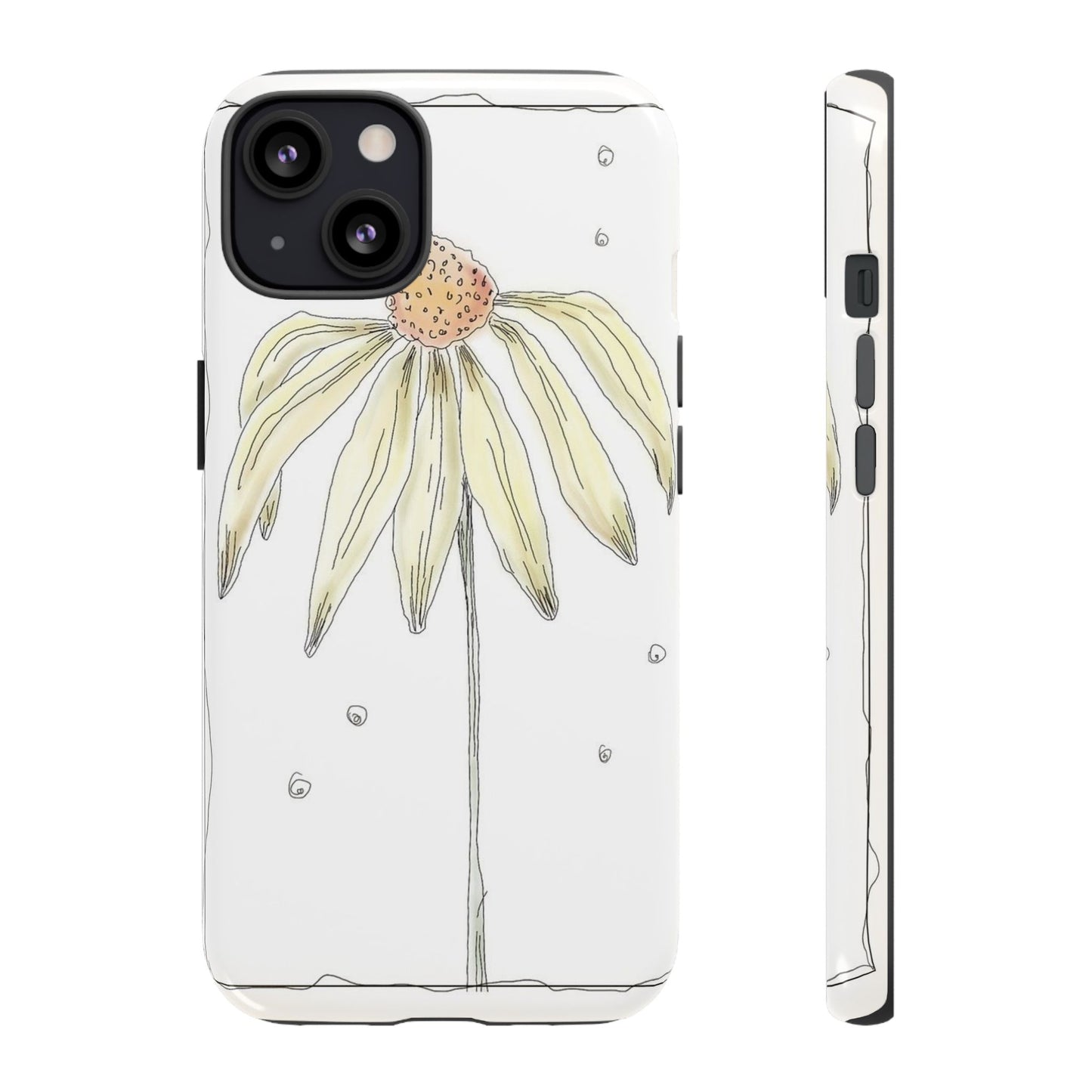 Flower Phone Case with Delicate Design, Tough Phone Cover, Nature Lover Gift, Floral Tech Accessory, Stylish Phone Protection