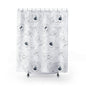 Elegant Floral Shower Curtain, Modern Bathroom Decor