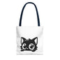 Adorable Cat Face Tote Bag | Cute Kitten Shopping Bag | Gift for Cat Lovers | Everyday Use | Eco-Friendly Accessory