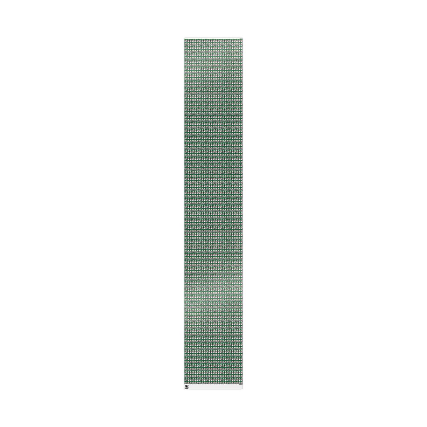 Santa Faces Green Christmas Wrapping Paper Roll