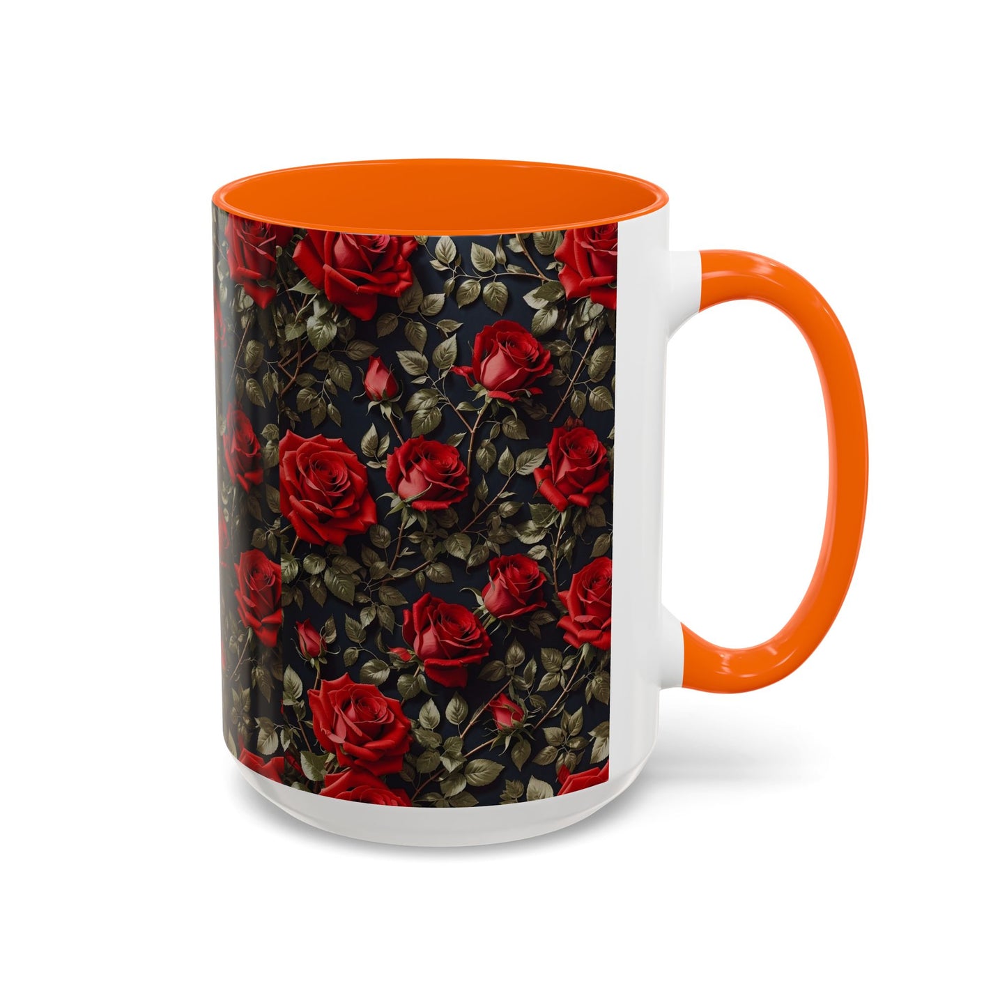Elegant Floral Accent Coffee Mug - Black Rose Design, Gift for Her, Home Decor, Coffee Lovers, Mother's Day, Birthday