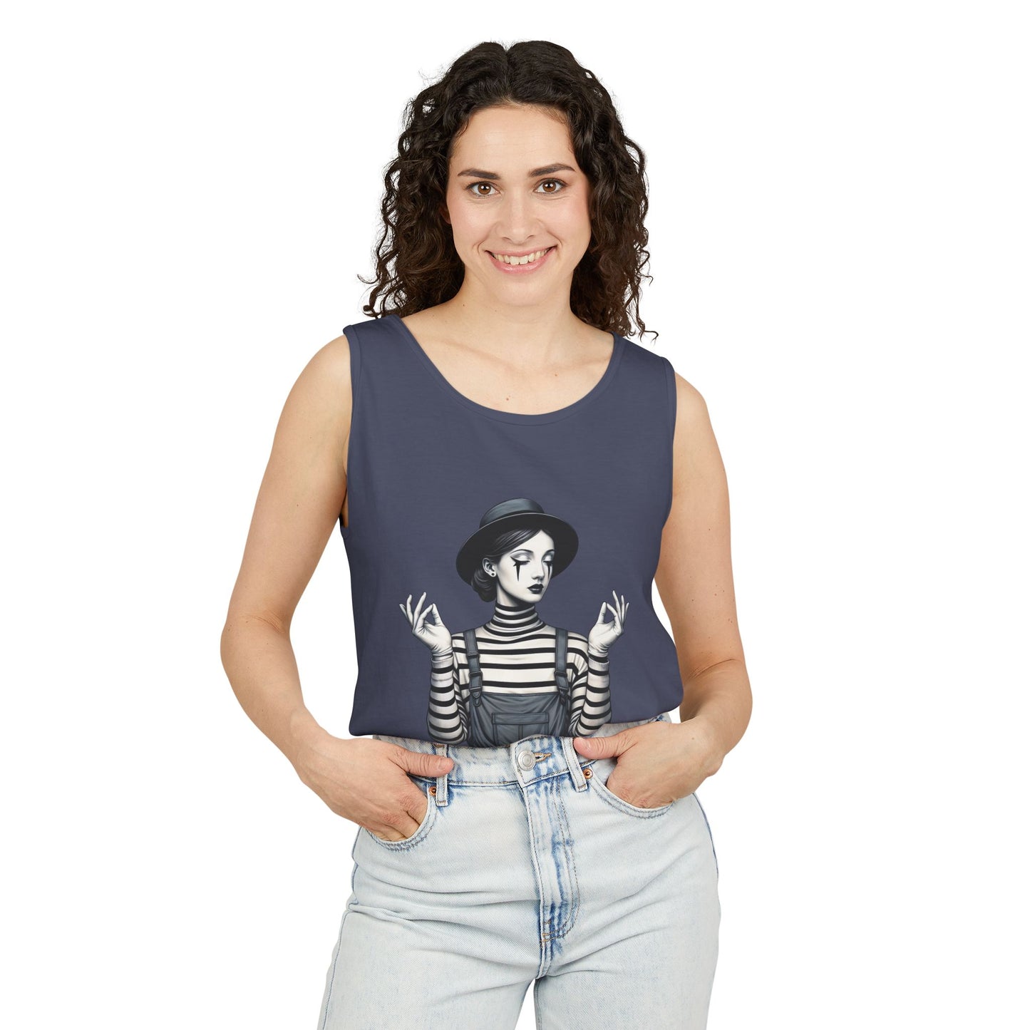 Bohemian Chic Tank Top with Artistic Print, Casual Summer Wear