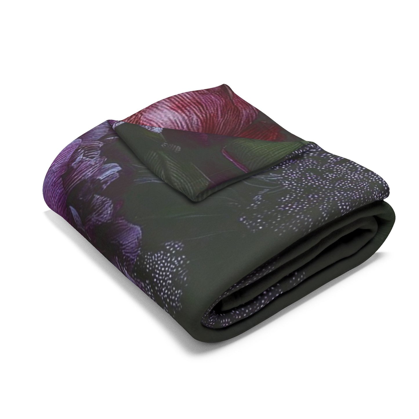 Floral Arctic Fleece Blanket, Cozy Home Decor, Gift for Her, All-Season Warmth, Elegant Design for Home, Flower Throw