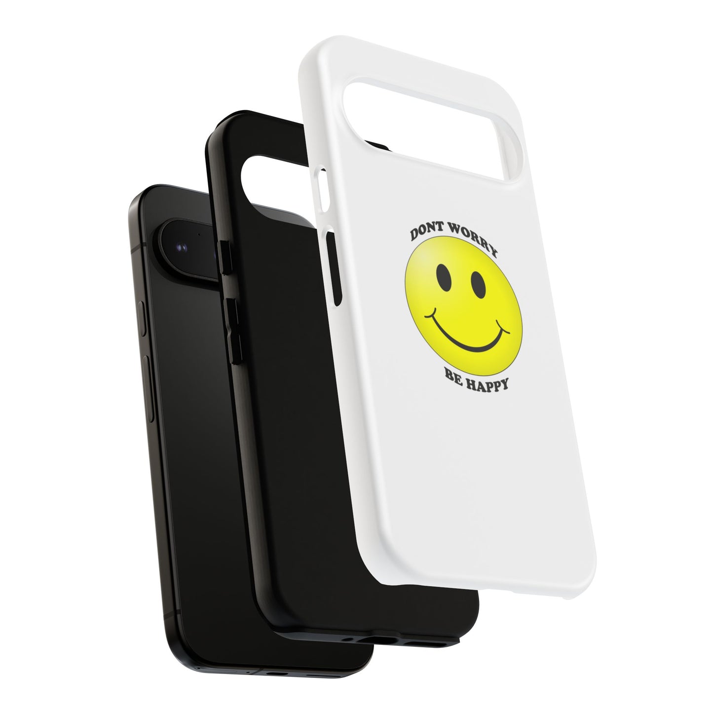 Happy Face Phone Case, Tough Cases, Don’t Worry, Be Happy, Cute Gift for Friends, Positive Vibes, Fun Mobile Accessories