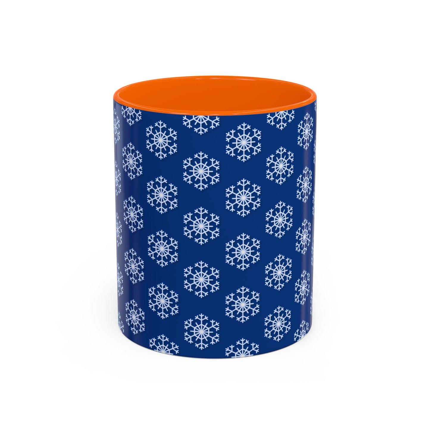 Blue Snowflake Accent Coffee Mug for Winter, Holiday Gift, Cozy Drinkware, Festive Kitchen Decor, Mug for Coffee Lovers, Tea Time Essential