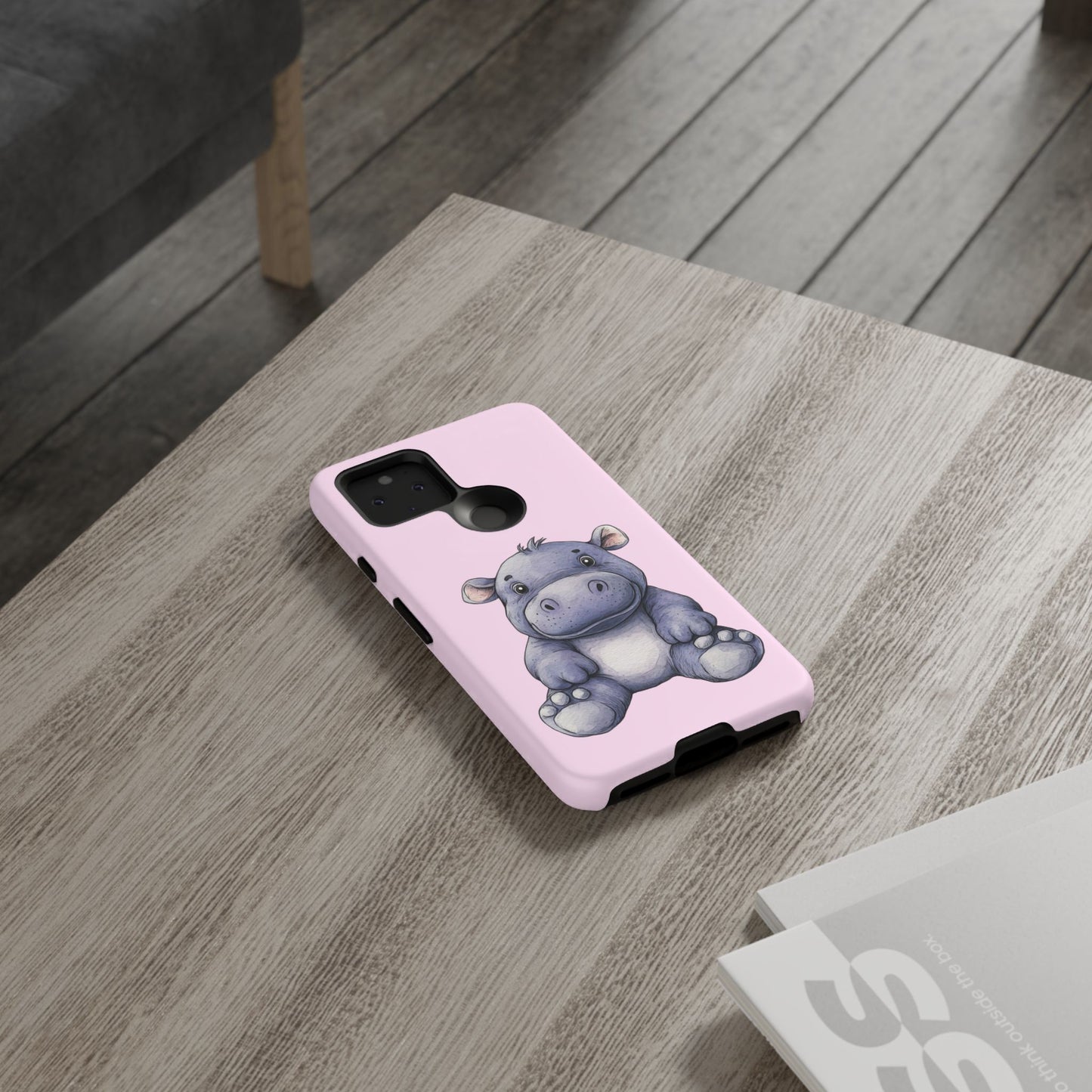 Cute Hippo Phone Case - Tough Cases, Animal Phone Cover, Kawaii Accessories, Gifts for Kids, Unique Tech Gear