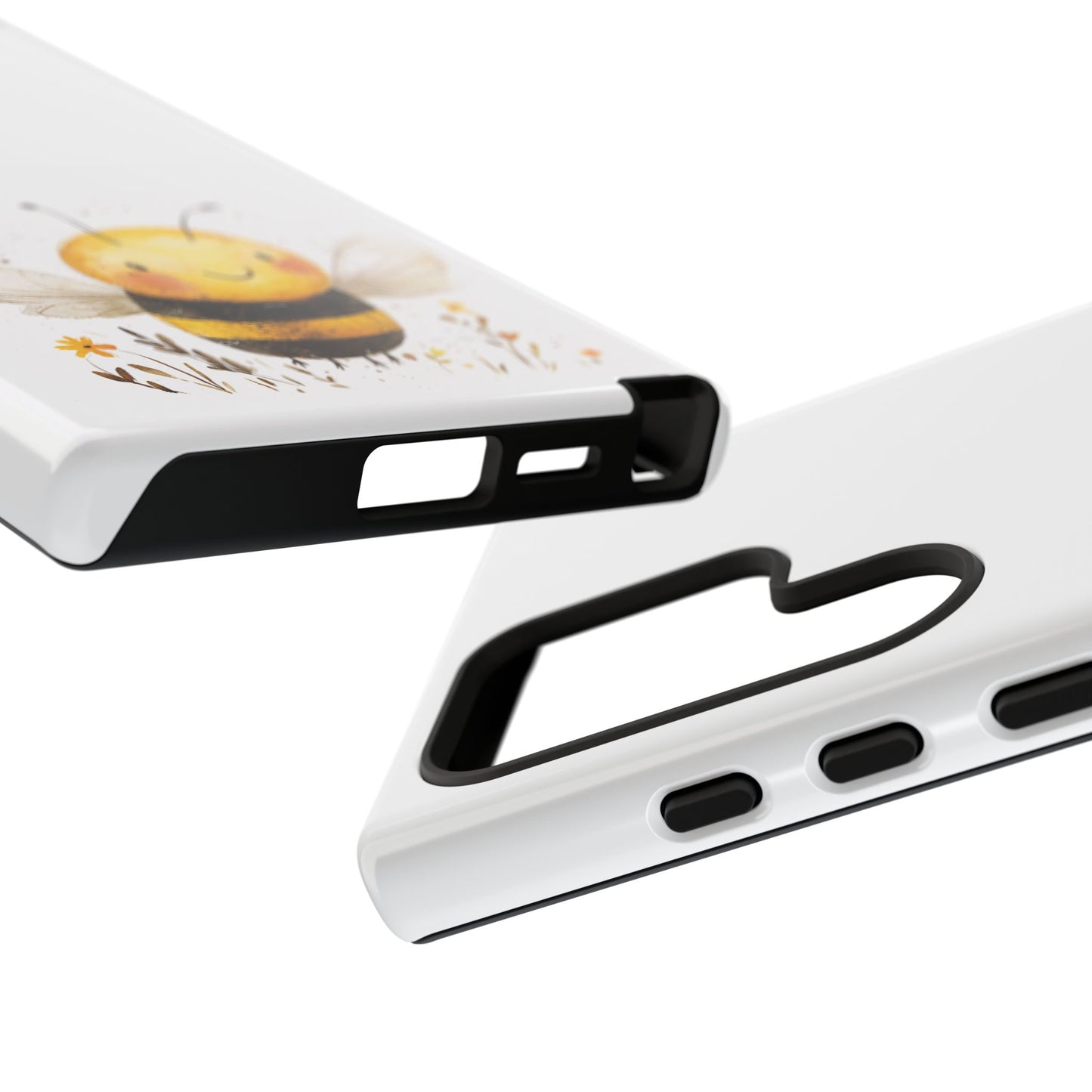 Bee Phone Case, Cute Bee Design, Tough Phone Cover, Gift for Nature Lovers, Floral Bee Mobile Case, Bee-themed Accessory