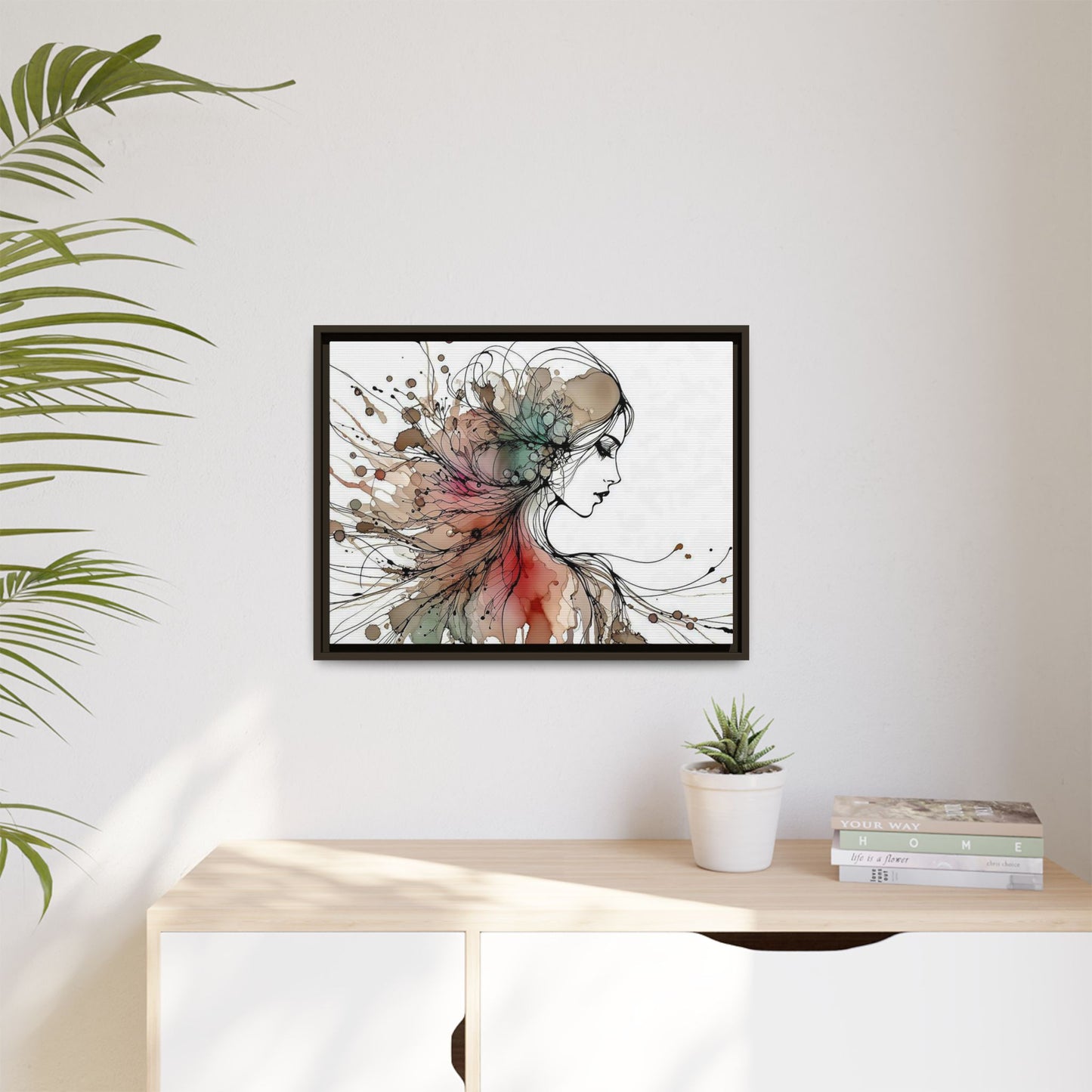 Matte Canvas, Framed (Multi-color) - Girl Whispers