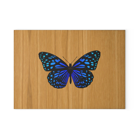 Butterfly Glass Cutting Board, Unique Kitchen Art, Gifts for Chefs, Wedding Registry, Butterfly Decor, Nature Lover Present