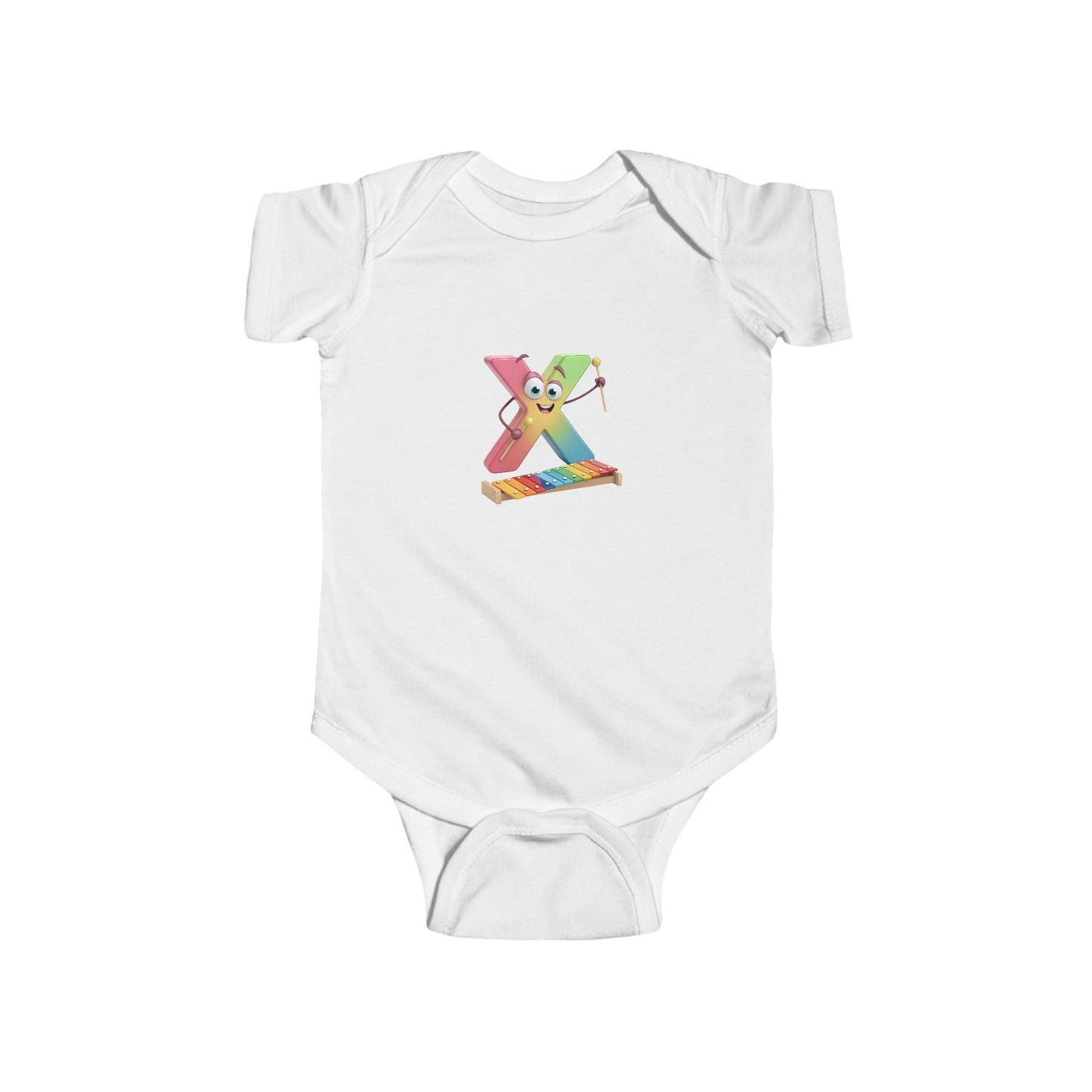 Cute Musical Infant Bodysuit - Letter X