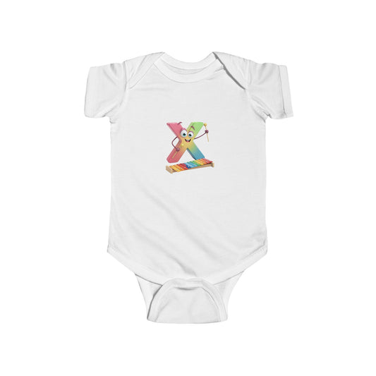 Cute Musical Infant Bodysuit - Letter X