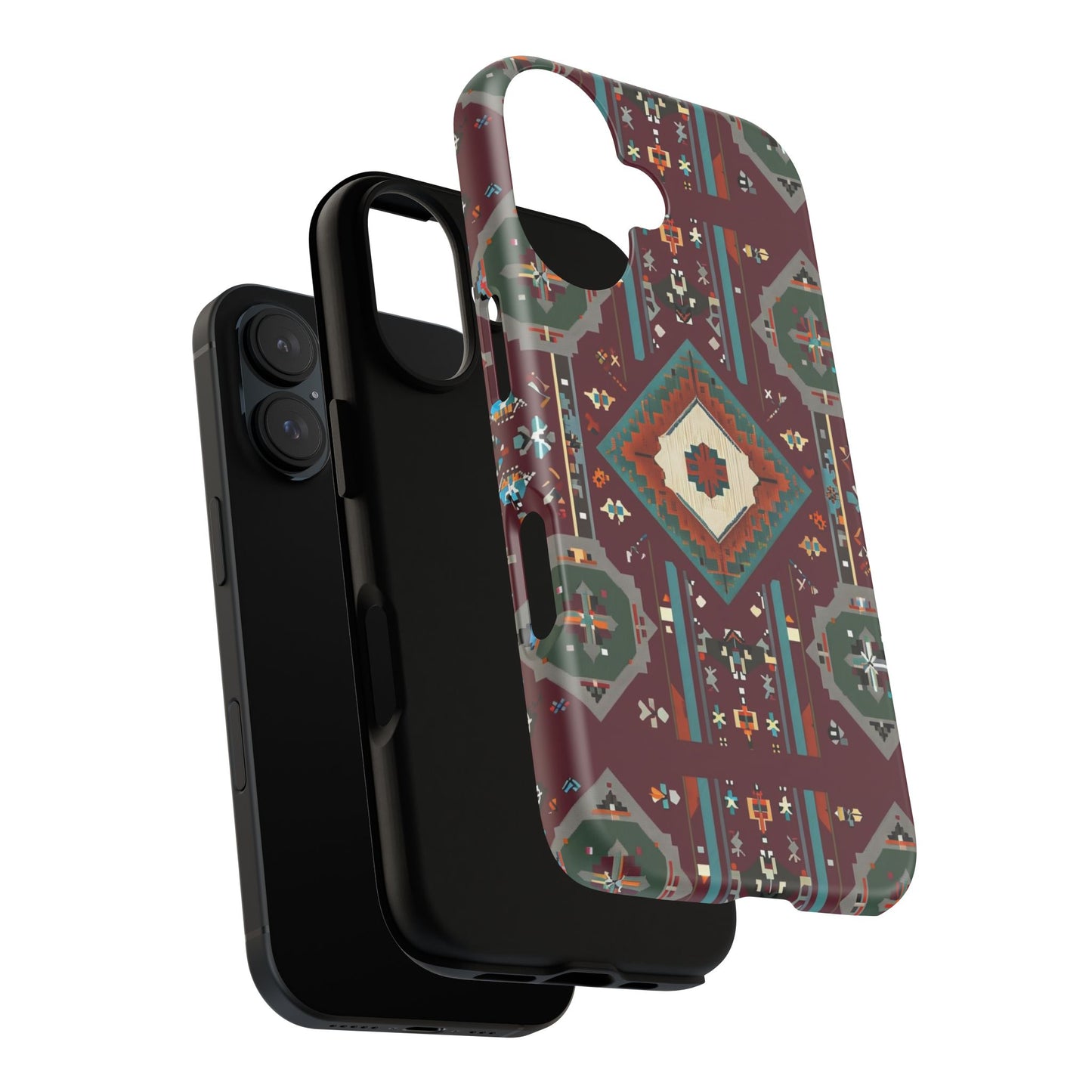 Tribal Pattern Phone Case - Boho Chic, Tough Durable Cover, Stylish Tech Accessory, Gift for Him/Her, Festival Essentials