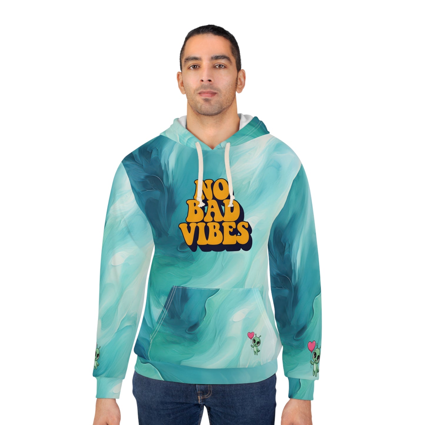 Chill Vibes Unisex Pullover Hoodie, No Bad Vibes Hoodie, Cozy Gift for Him/Her, Trendy Streetwear, Pastel Aesthetic Sweatshirt