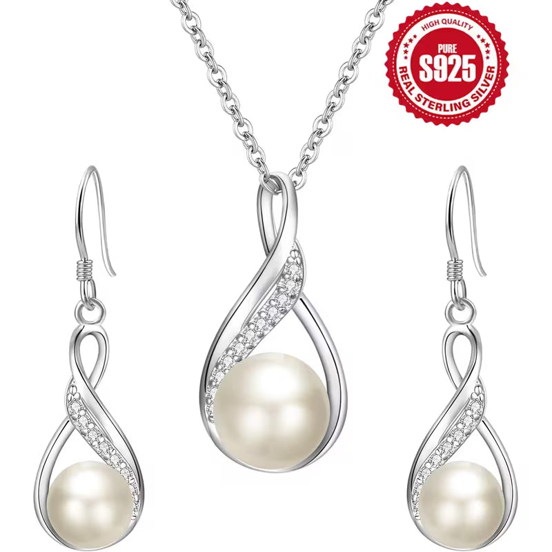 Luxurious and Elegant Titanium Steel Earring Necklace Set | Bohemian Retro Sexy