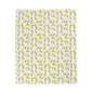 Lemon Floral Velveteen Plush Blanket - Cozy Throw for Home Decor, Gift for Her, Nursery Blanket, Mother's Day, Summer Vibes