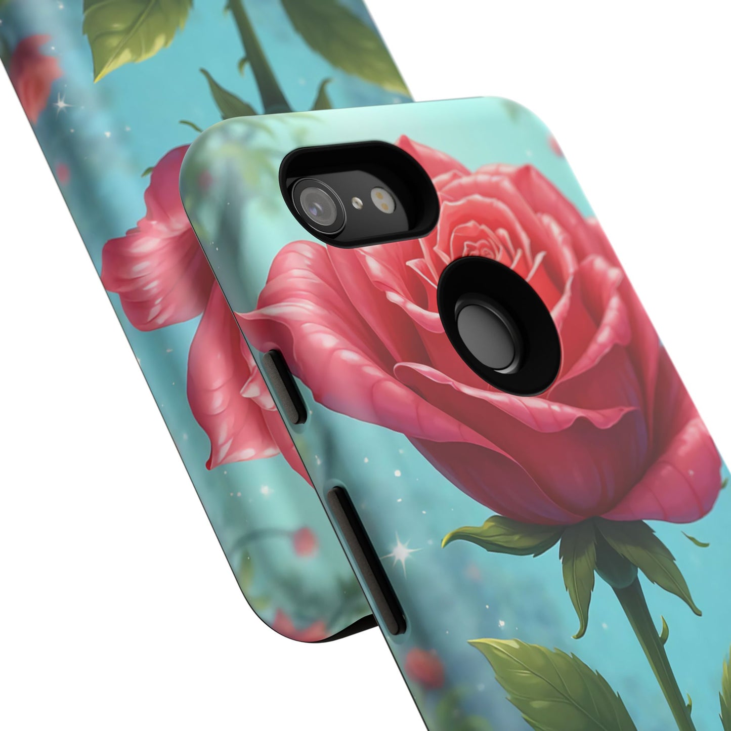Floral Phone Case, Tough Cases with Elegant Rose Design, Stylish iPhone Cover, Rose Flower Gift for Nature Lovers, Unique Mobile Accessories
