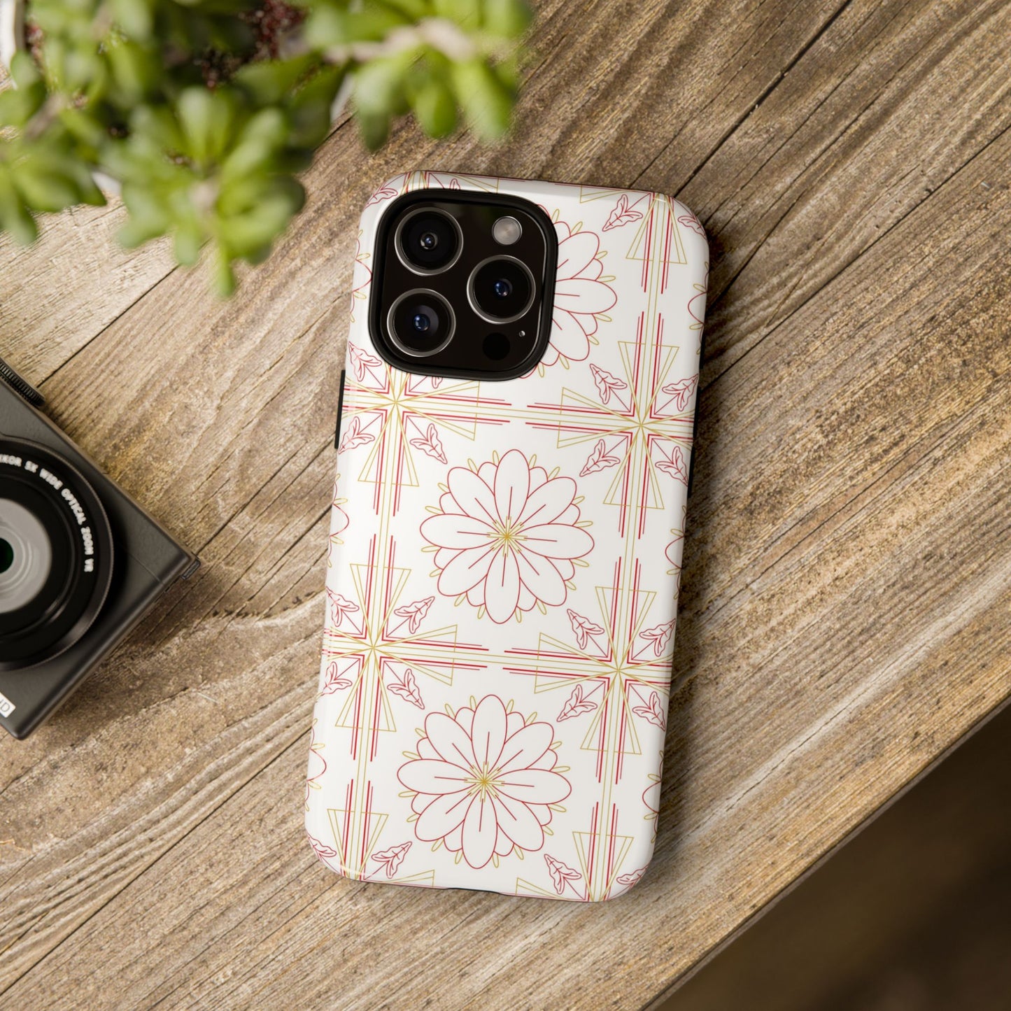 Floral Pattern Phone Case - Stylish Tough Case, Flower Design, Cute Mobile Cover, Phone Accessory, Gift for Her, Spring Style