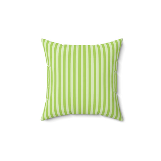 Fresh Green Striped Throw Pillow Decorative Cushion for Modern Living Room