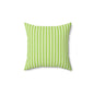 Fresh Green Striped Throw Pillow Decorative Cushion for Modern Living Room