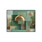 Geometric Gold Sphere Heavy-Duty Floor Mat