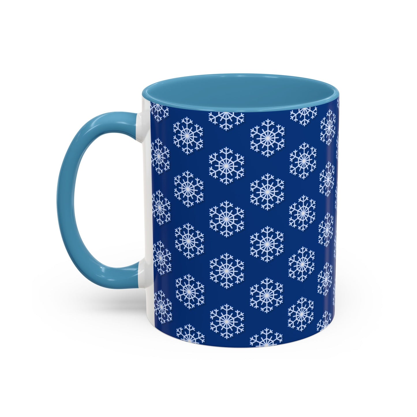 Blue Snowflake Accent Coffee Mug for Winter, Holiday Gift, Cozy Drinkware, Festive Kitchen Decor, Mug for Coffee Lovers, Tea Time Essential