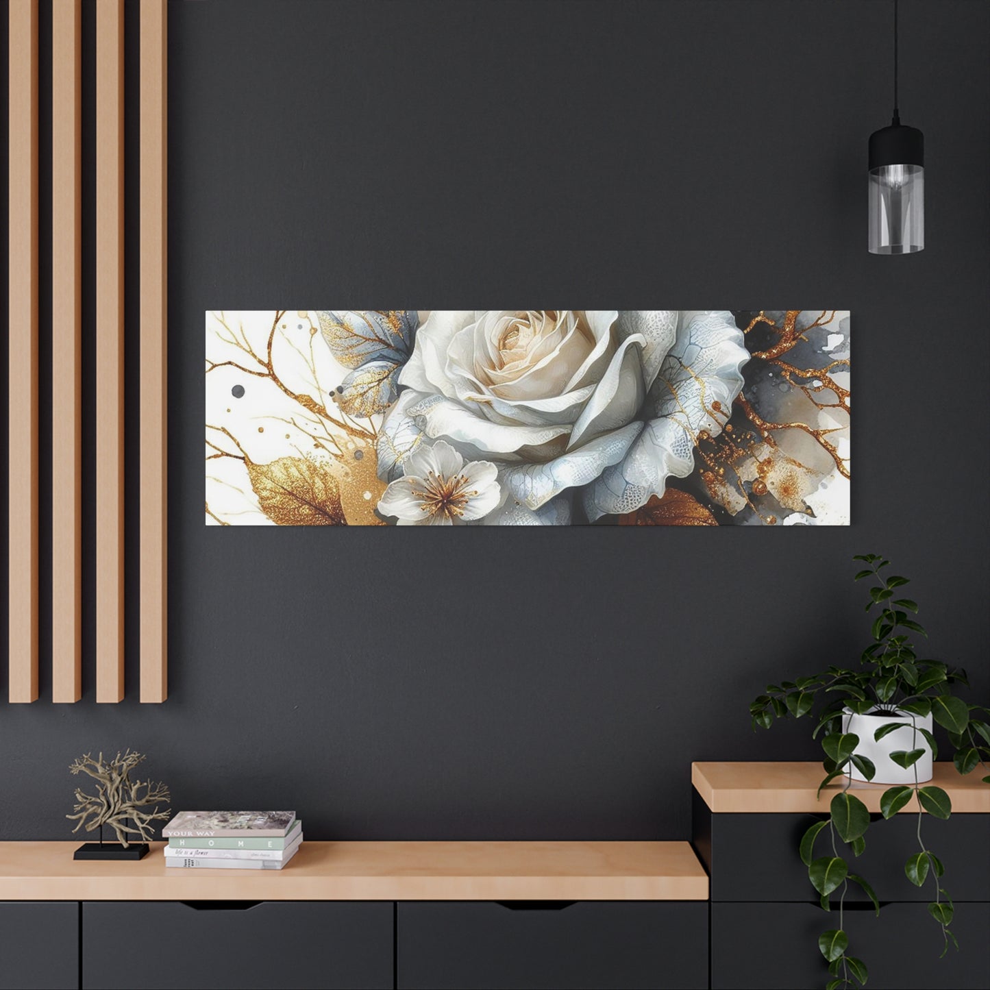 Matte Canvas, Stretched, 1.25" - Gold and Black