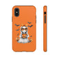 Halloween Ghost Phone Case, Cute Cat Ghost Case, Autumn Phone Cover, Spooky Season Gift, Trick or Treat Case