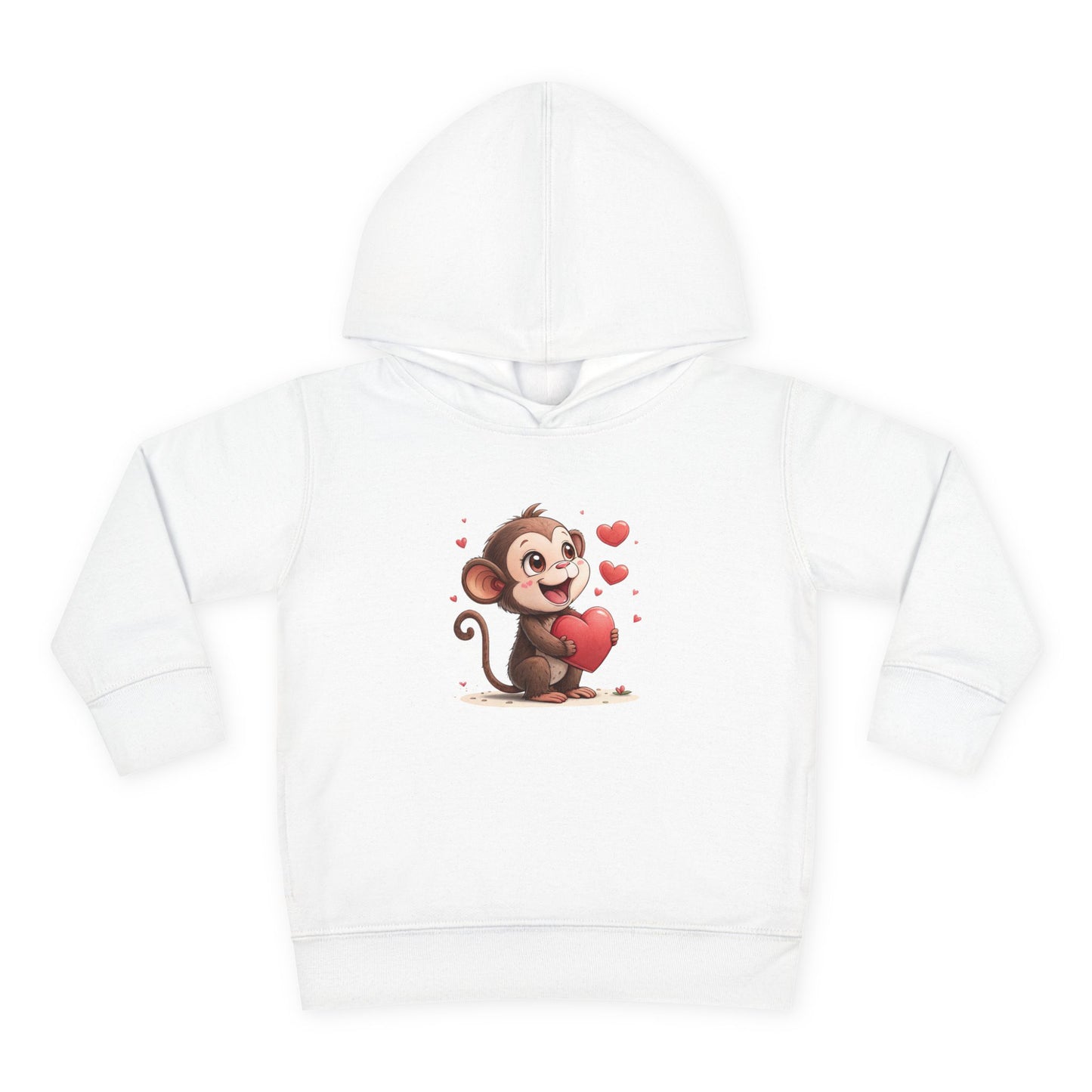 Adorable Toddler Monkey Love Hoodie, Birthday Gift, Kids Pullover, Baby Shower Gift, Cute Fleece Sweatshirt