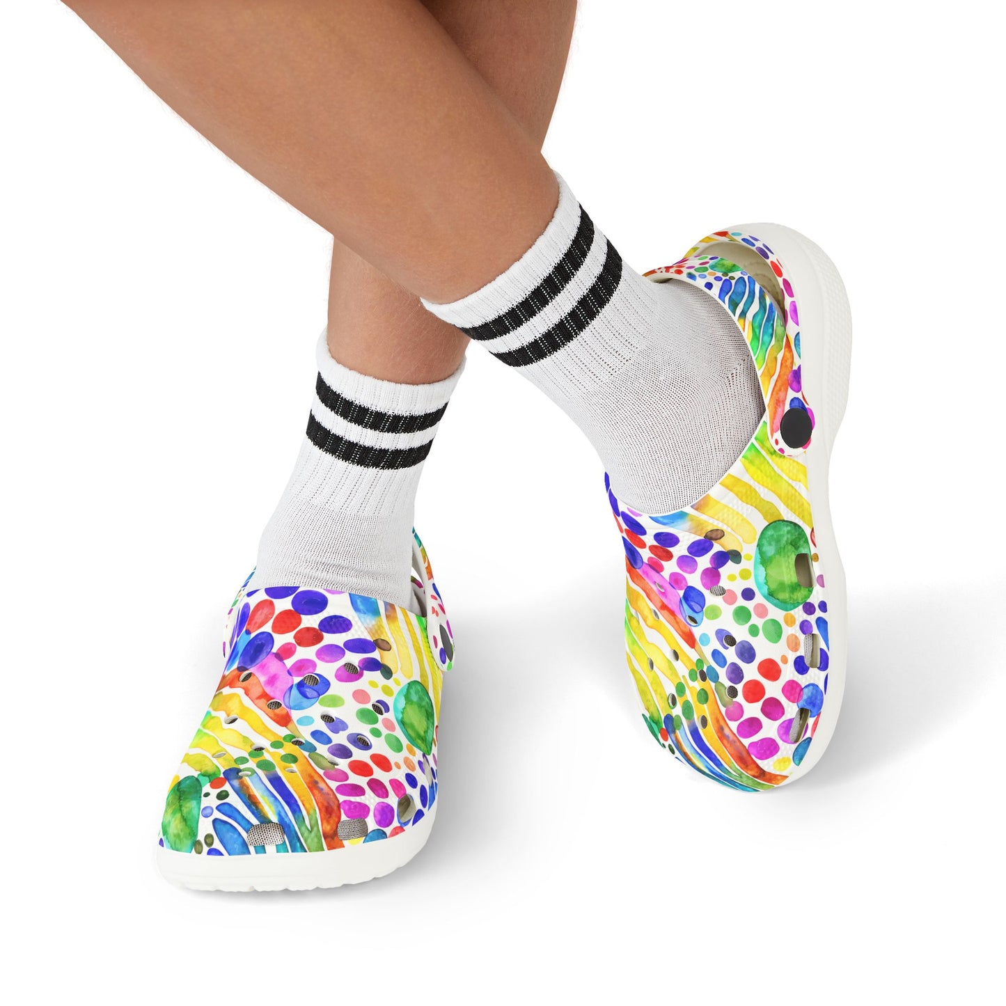 Colorful Kid's EVA Foam Clogs, Fun Summer Shoes, Playful Footwear, Outdoor Clogs, Toddler Garden Shoes, Vibrant Slip-Ons
