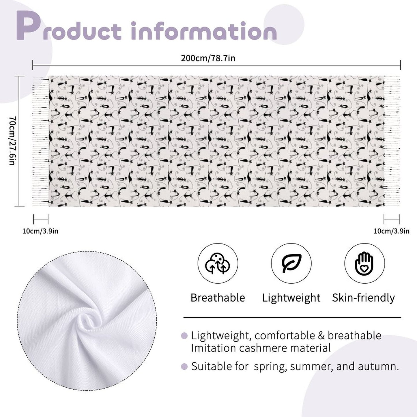 Cashmere-like Tassel Scarf