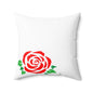 Red Rose Decorative Pillow | Floral Home Decor, Wedding Gift, Couch Cushion, Romantic Accent, Cozy Living Room