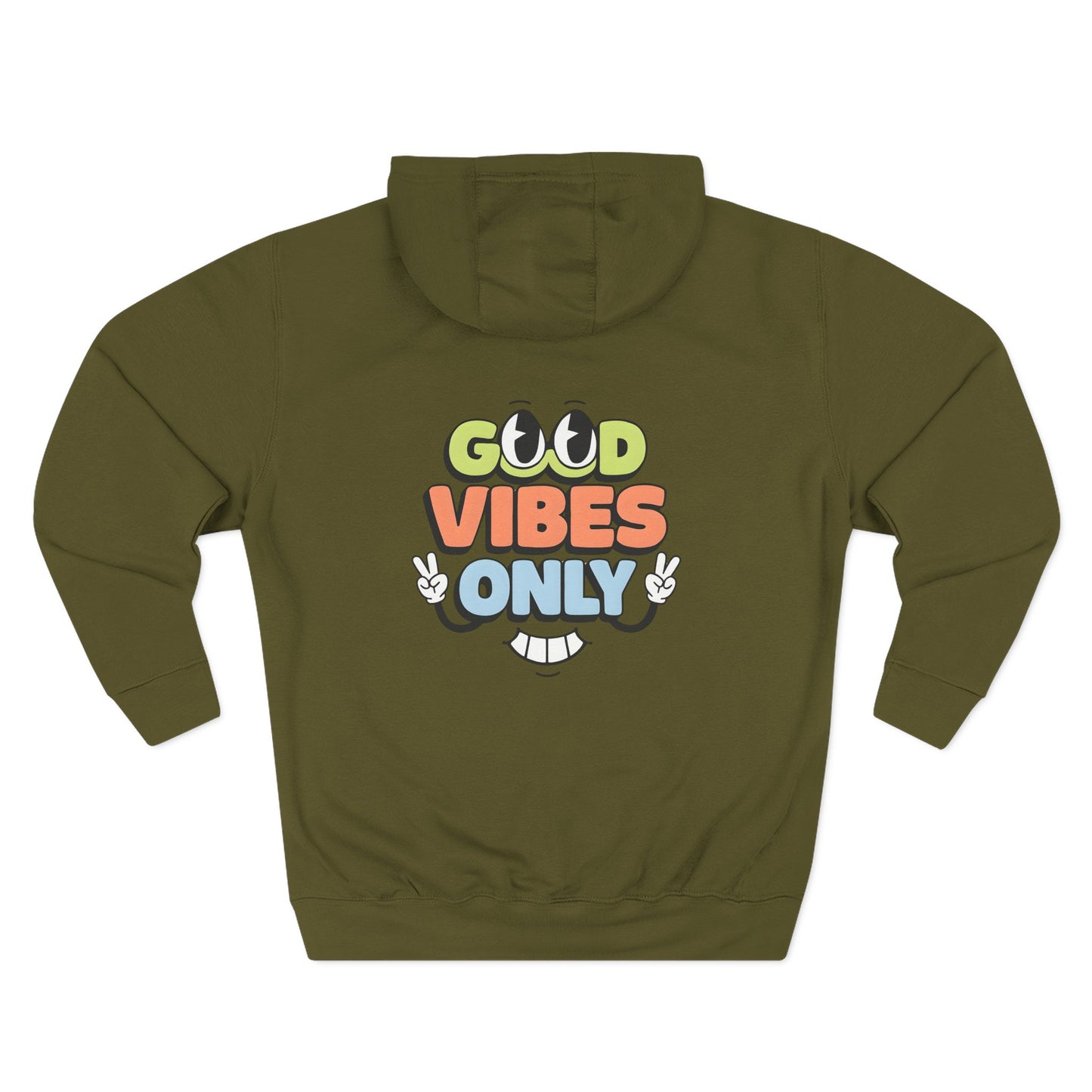 Good Vibes Only Fleece Hoodie for Positive Energy Lovers, Motivational Comfort, Chill Attire, Casual Wear, Gift for Friends