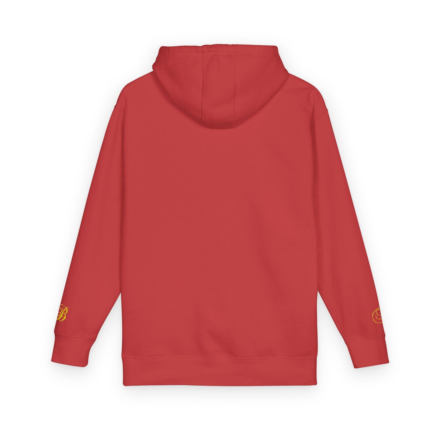 Coral Gold Floral Initial Hoodie — Monogram 'B' Casual Pullover