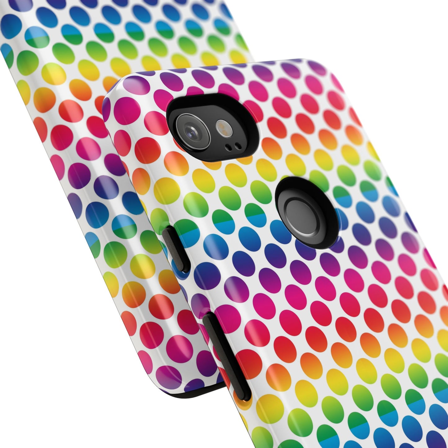 Rainbow Dot Phone Case, Colorful Phone Cover, Fun Phone Accessory, Gift for Friends, Trendy Mobile Case