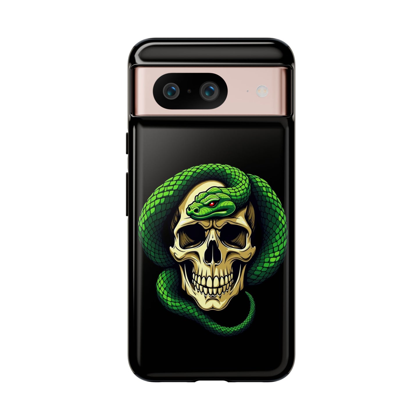 Skull & Snake Phone Case | Tough Cases, Protective Cover, Edgy Phone Accessories, Gothic Gift, Halloween Decor