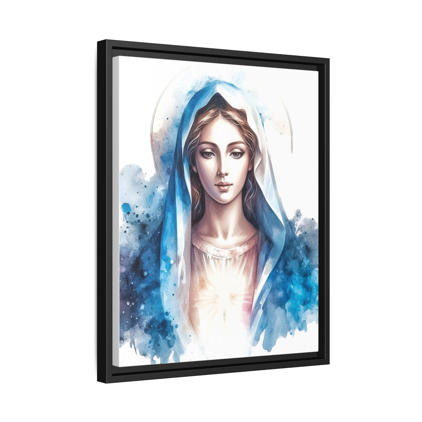 Framed Canvas Art Print, Spiritual Decor, Religious Artwork, Wall Decor, Gift for Faith, Elegant Home Decoration