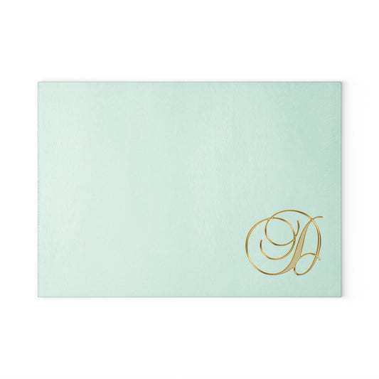 Glass Cutting Board Letter D