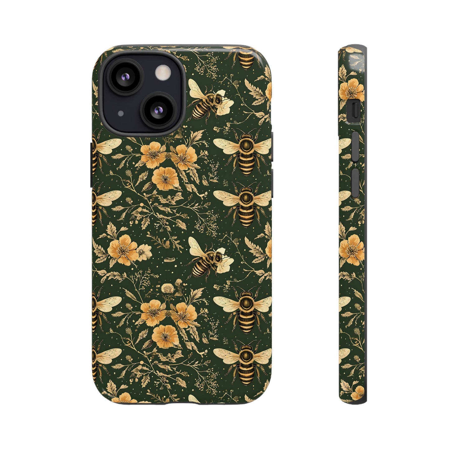 Nature-Inspired Phone Case, Tough Cases for Nature Lovers, Floral Bee Design, Eco-Friendly Gift, Summer Vibes, Trendy Phone Accessory,