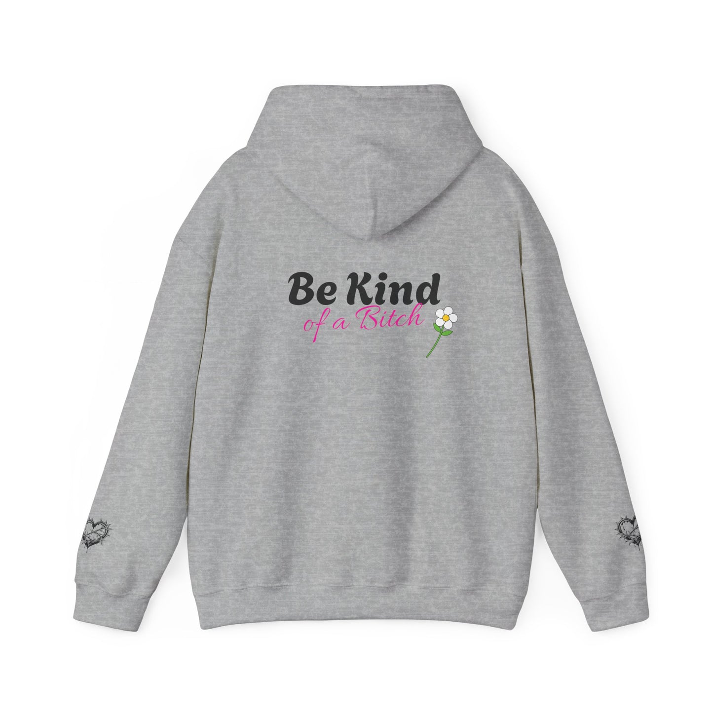 Chic Hooded Sweatshirt with Heart Design - Cozy Streetwear, Perfect Gift for Friends, Casual Style, Empowering Sayings, Unisex Fashion