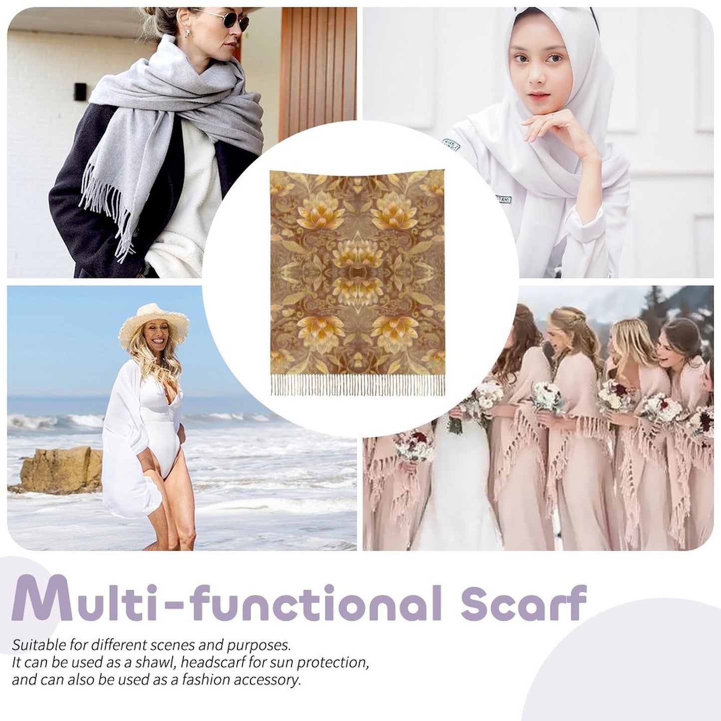 Cashmere-like Tassel Scarf