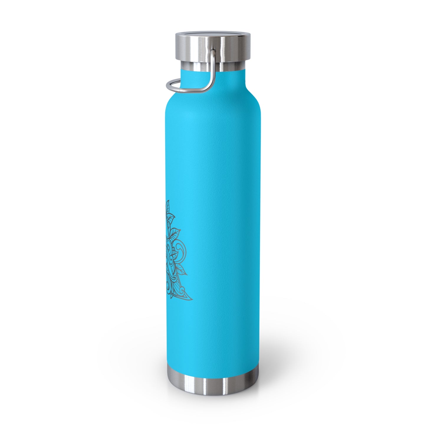 Boho Art Cold Drink Tumbler- Letter A, Personalized Water Bottle, Yoga Gift, Stylish Insulated Flask