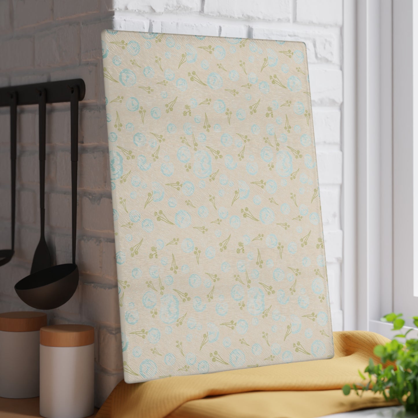 Elegant Floral Glass Cutting Board - Kitchen Decor, Gift for Cooking Enthusiasts, Wedding, Housewarming, Birthday