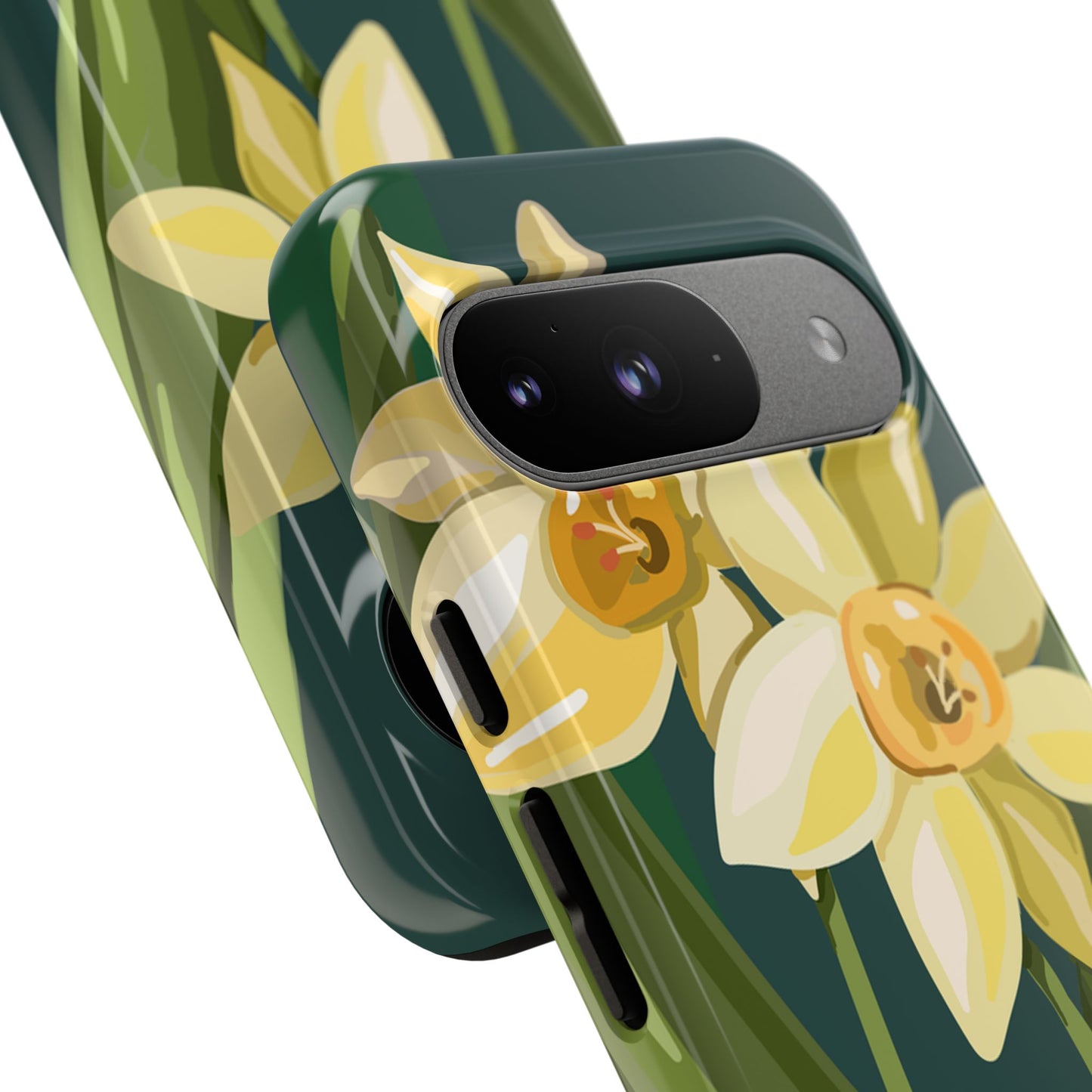 Floral Phone Case - Yellow Daffodil Design, Tough Phone Cover, Spring Decor, Floral Gift, Nature-Inspired Accessories