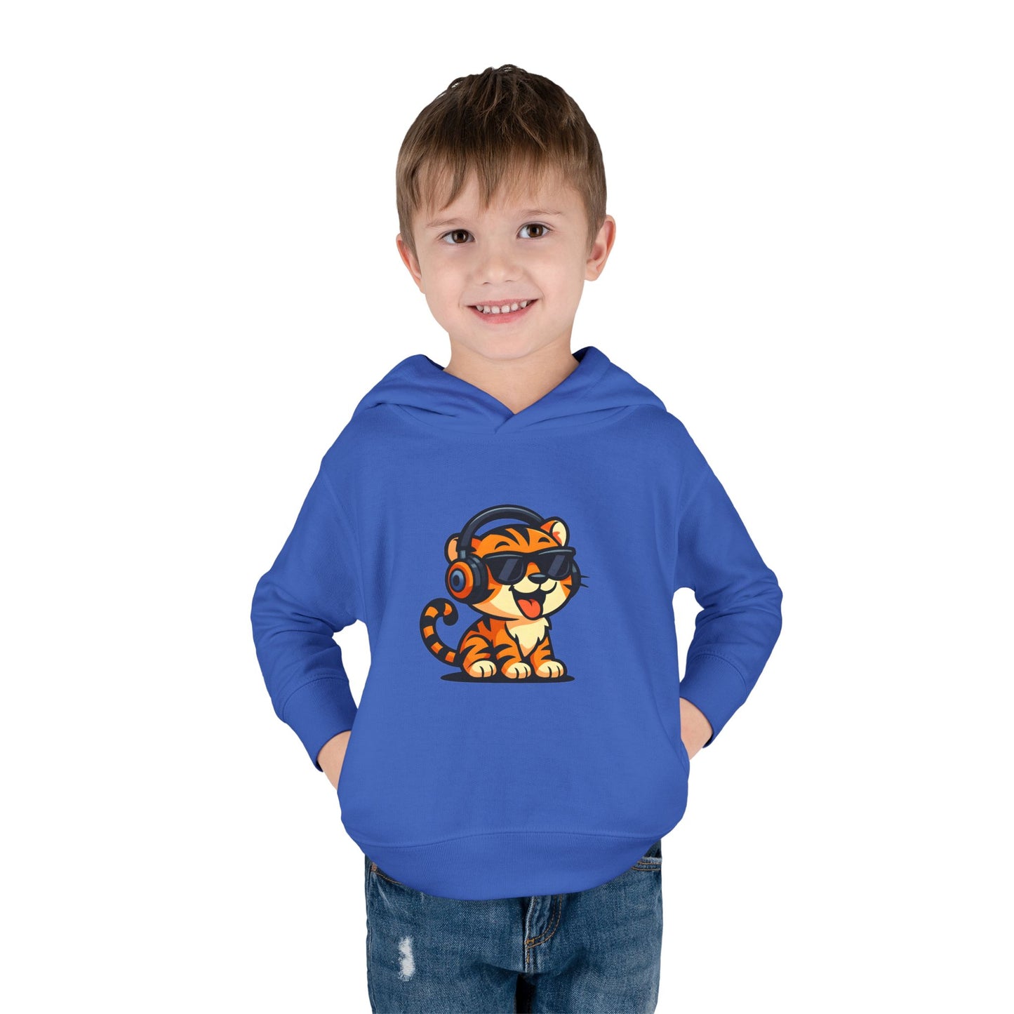 Toddler Cool Cat Fleece Hoodie - Fun Kids Apparel for Playtime, Birthday Gift, Nursery, Casual Wear, Music Lovers