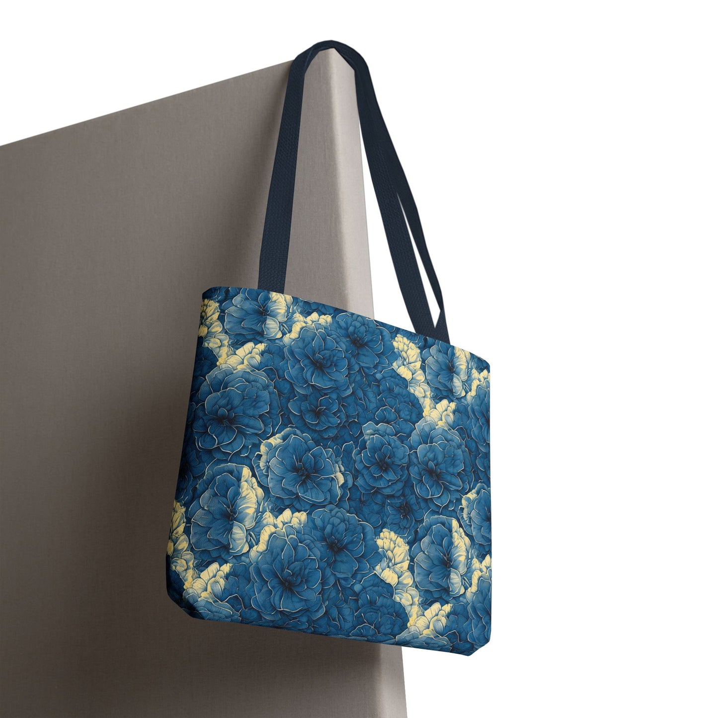Floral Blue Peony Tote