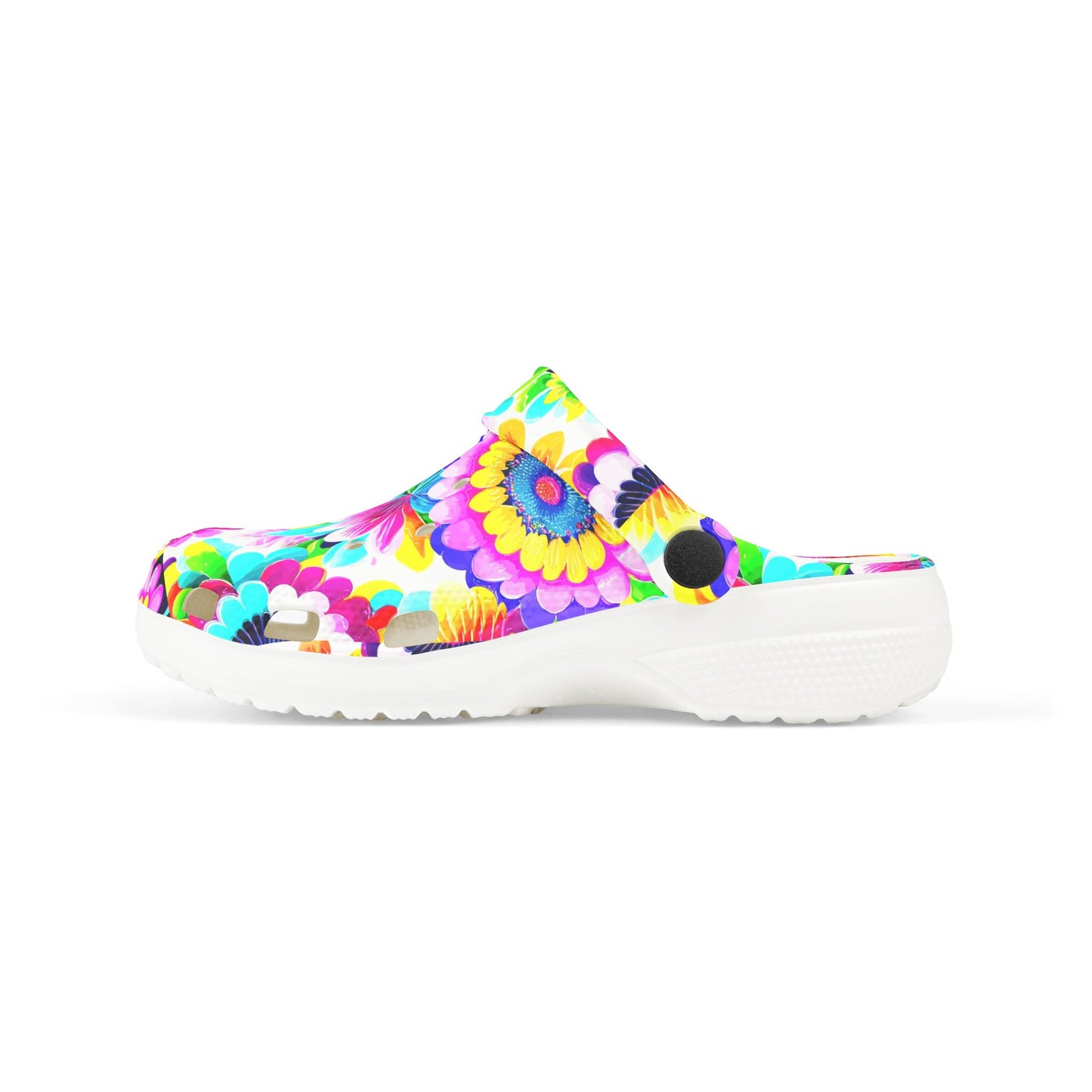 Vibrant Kid's EVA Foam Clogs - Colorful Floral Design, Perfect for Spring, Everyday Wear, Playdates, Summer Fun, Outdoor Adventures