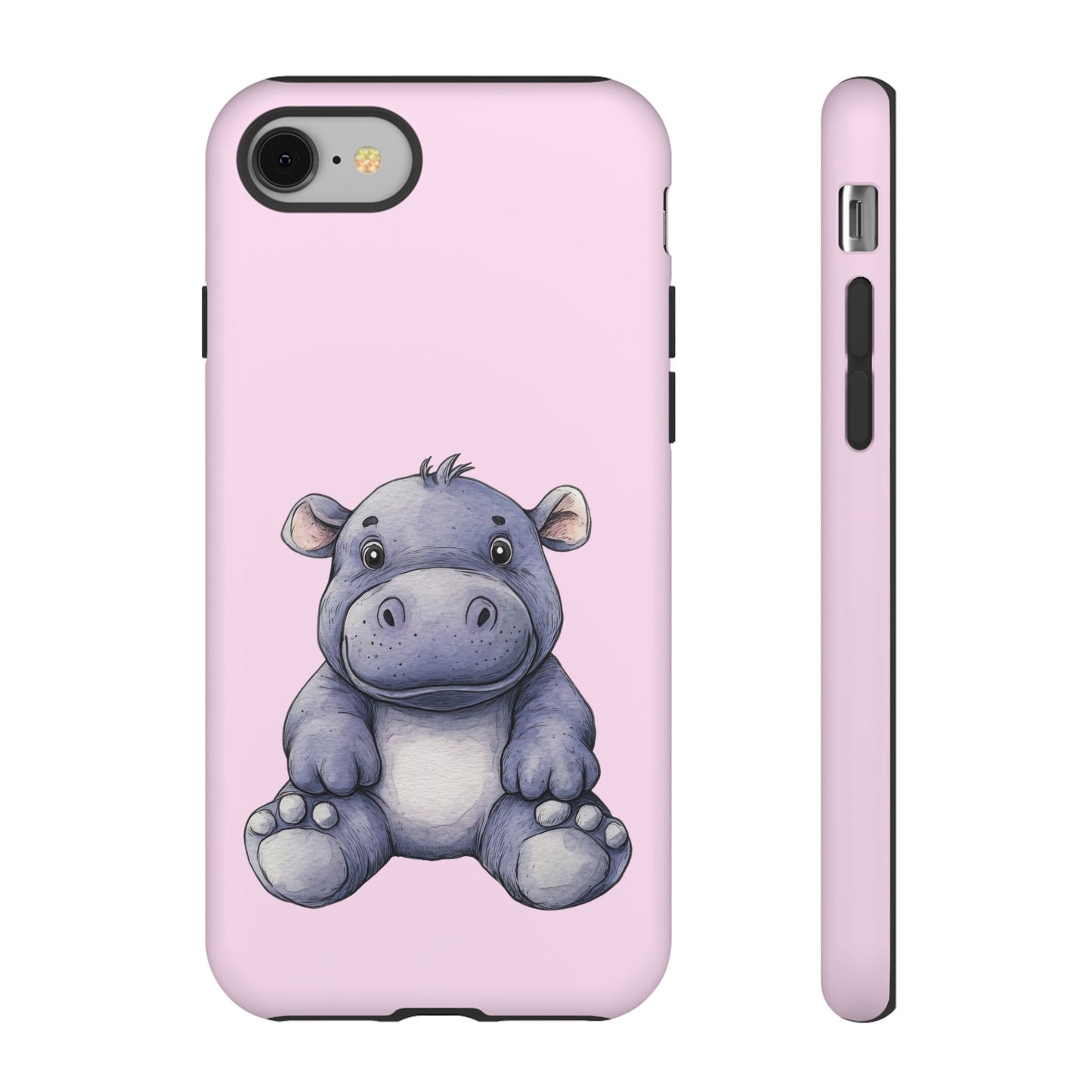 Cute Hippo Phone Case - Tough Cases, Animal Phone Cover, Kawaii Accessories, Gifts for Kids, Unique Tech Gear