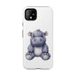 Cute Hippo Phone Case, Unique Tough Cases, Animal Lover Gift, Cute Animal Design, Baby Animal Phone Accessory